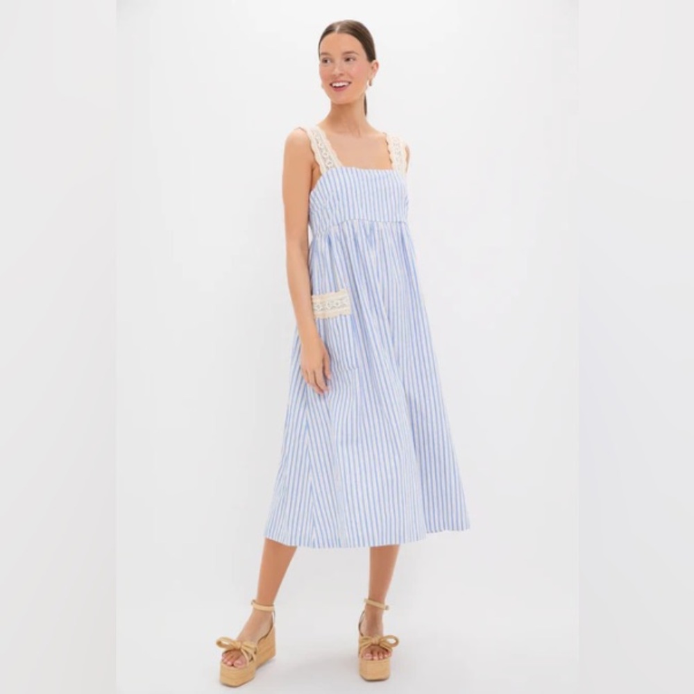 NWT Tuckernuck Blue Stripe Harbour Dress - Blue Stripe, XS
